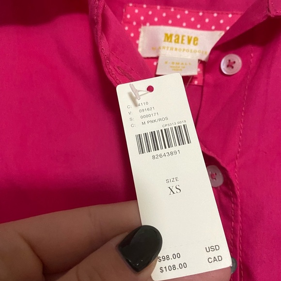 Anthropologie Maeve Bennett Button Down Shirt - Picture 3 of 4